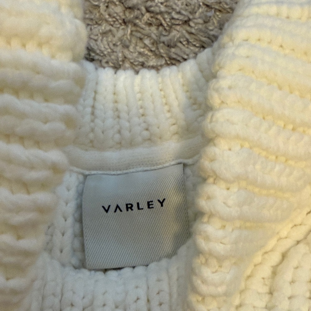 Varley Cream Ribbed Knit Sweater - Picture 2 of 4